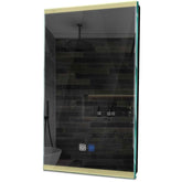 Specchio LED Verticale | Pulsanti touch | Funzione anti-appannamento | Luce bianca calda - Reyze Serie Edge Modello 8